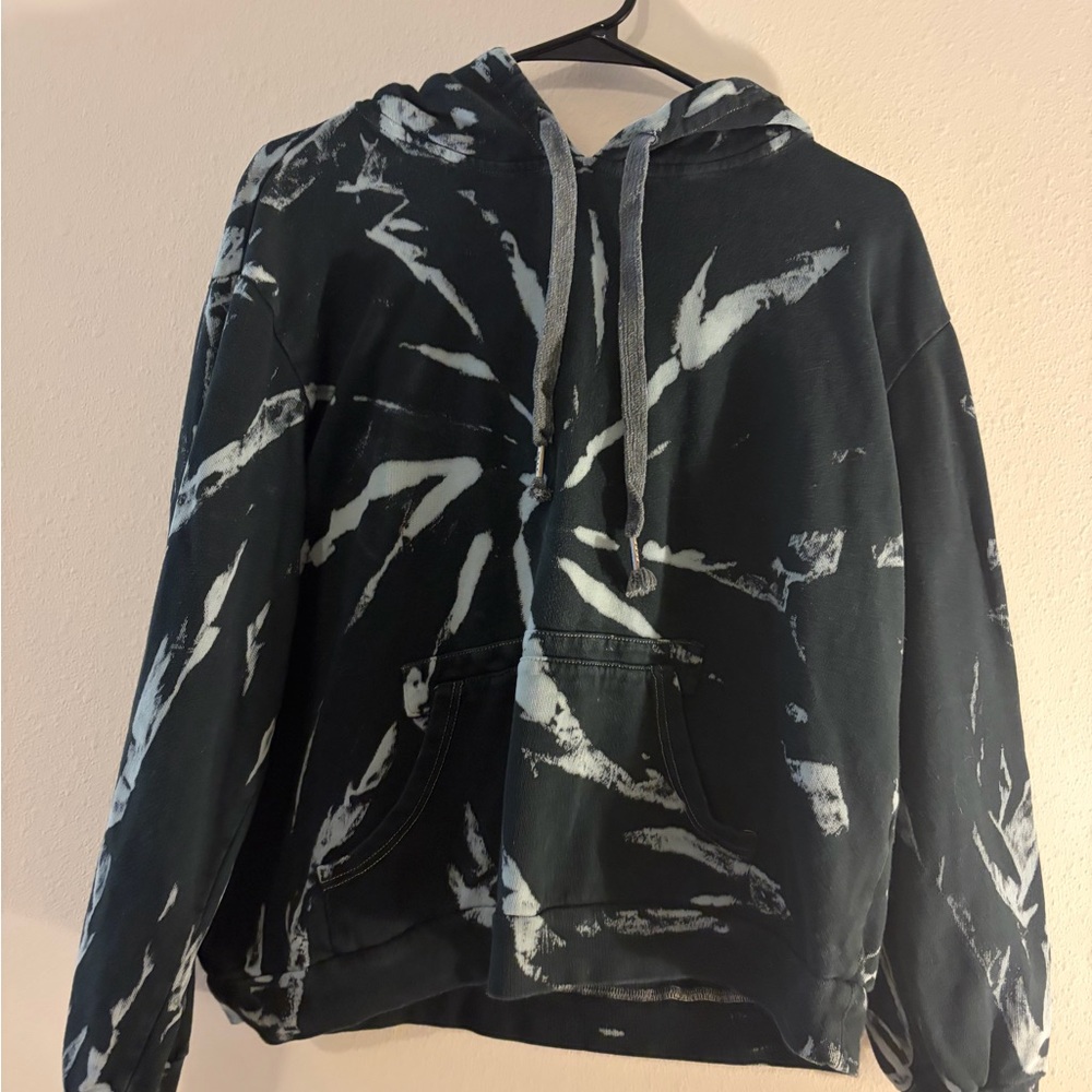 Tie-Dye Black and White Women's Hoodie